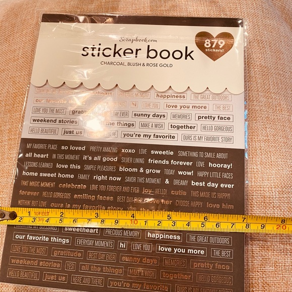 Scrapbook.com Sticker Book Rose Gold Pink Charcoal - Picture 12 of 13
